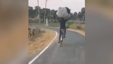 Photo of सिर पर बोझ लिए दोनों हाथ छोड़कर साइकिल चलाता है ये शख्स, आनंद महिंद्रा ने कही बड़ी बात,देखें Video