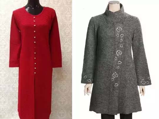 woolen kurti-plazo -सर्दियों में वूलन कुर्ती-प्लाजो और डेनिम जैकेट सजा बाजार , इन डिजाइन ड्रेसों की खूब है डिमांड