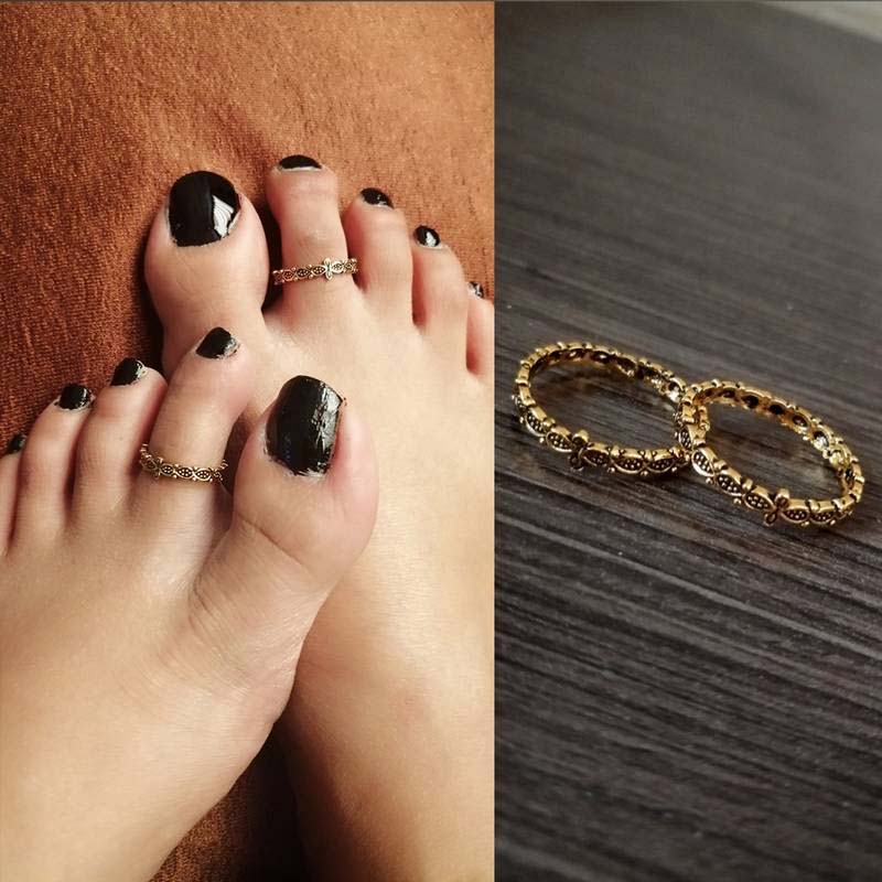 Golden Toe Ring : गोल्डन कलर के इन खूबसूरत डिज़ाइन के बिछिया देखें