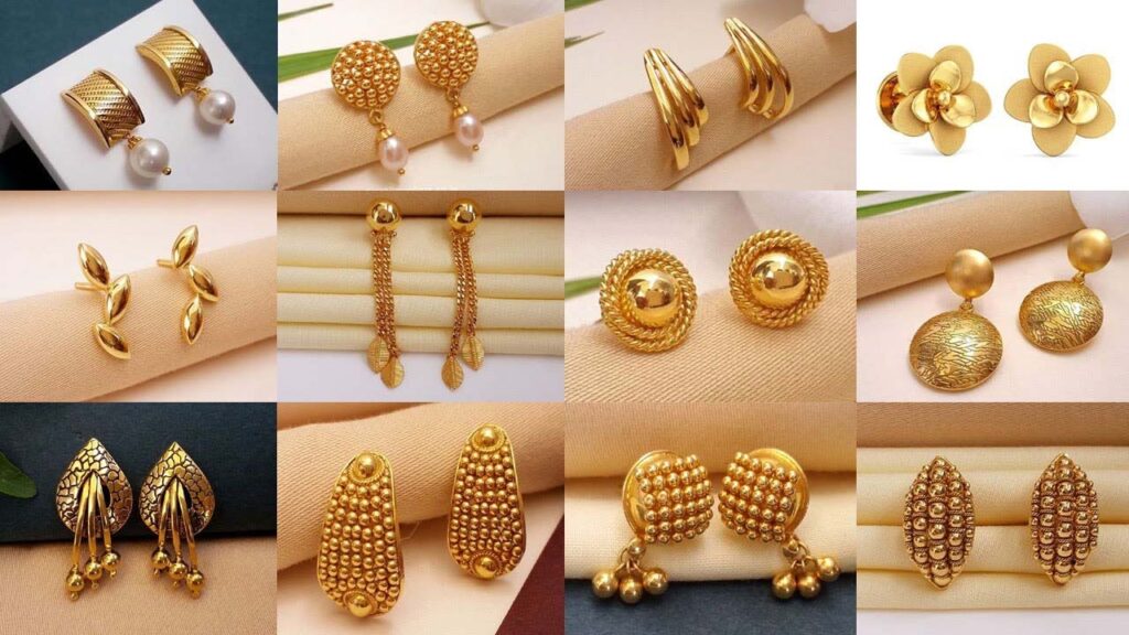 Gold Earrings Designs : ये गोल्ड इयररिंग के यूनिक डिज़ाइन में मिलेगा स्टाइलिश लुक 