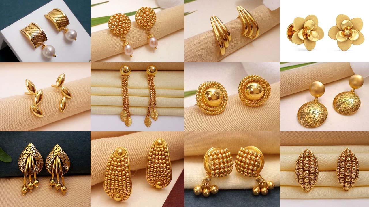 Gold Earrings Designing  Gold Earrings Designing buyers suppliers  importers exporters and manufacturers  Latest price and trends