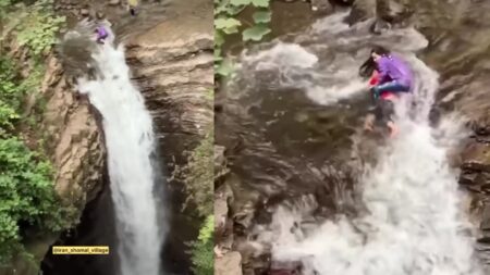 Viral video : झील में बना रहे थे रील्स फिर ऐसे फंसे की वीडियो देख दहल जाएगा दिल
